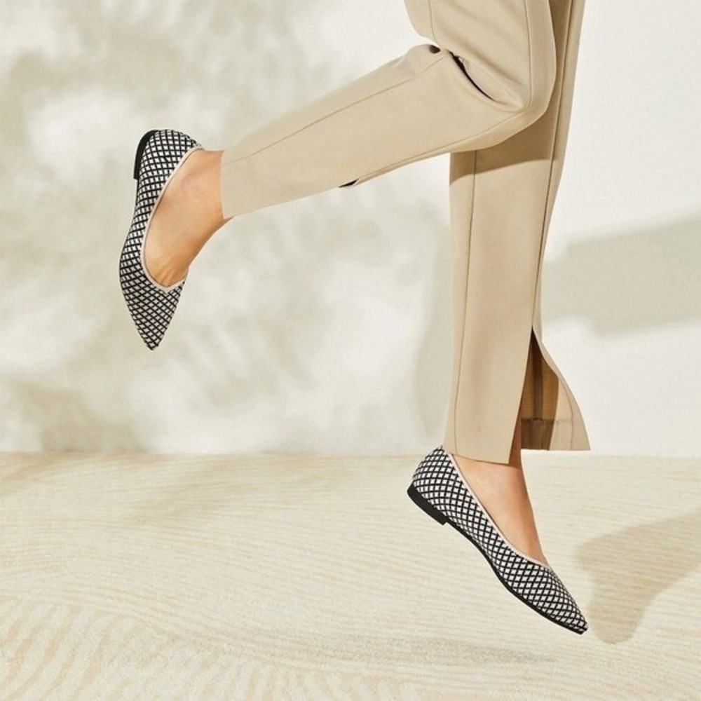 VIVAIA Pointed-Toe Stripe Flats size EU/41 US/9.5